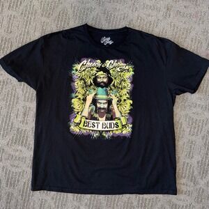 Cheech &‎ Chong Best Buds Graphic T Shirt XXL Black Licensed Weed 420 Humor